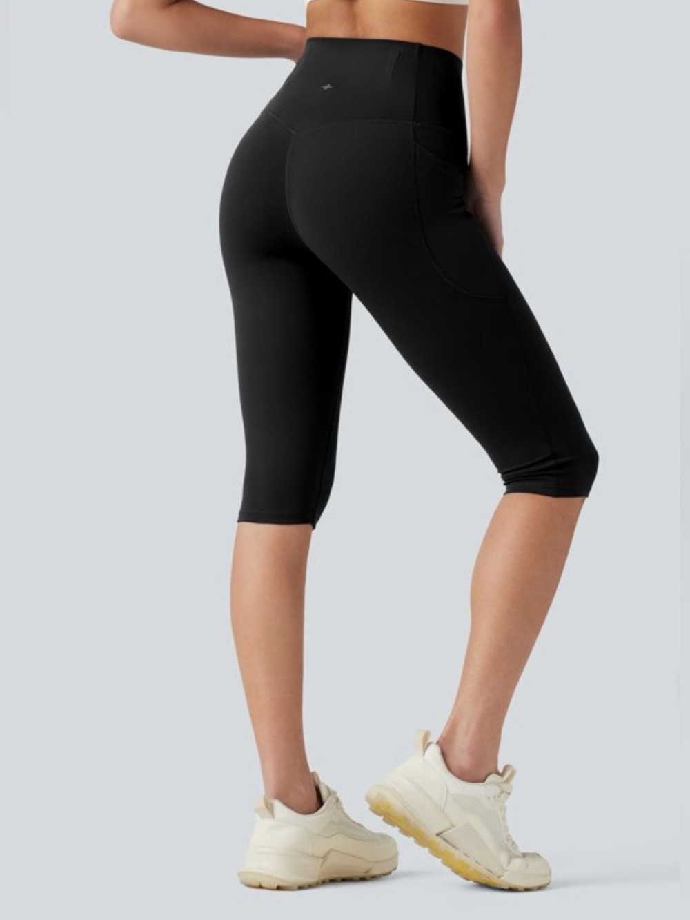 Black Stretch Leggings - Capri Cut Classic Everyday Bottoms